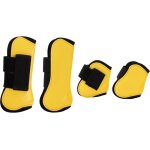 Tonysa lot de 4 bottes tendons pour cheval en pu pour l'�quitation, absorbant les chocs, protection de ...