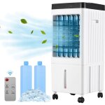 Tonysa - climatiseur mobile sans vacuation, 10l 65w climatiseur mobile silencieux avec minuterie de ...