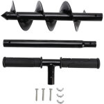 Tonysa foret � tari�re manuel en forme de t, en acier lamin� � froid, creuseur de trous manuel pour jardin ...
