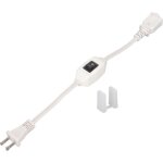 Tonysa rallonge d'alimentation avec interrupteur marche / arr�t, c�ble m�le femelle � 2 broches ac pour ...