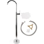 Tonysa robinet de baignoire sur pied style europ�en laiton acier inoxydable sans trou support au sol ...