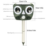 Tonysa soar ? r�pulsif ultrasonique pour animaux, oiseau, renard, chat, dispositif de dissuasion pour ...