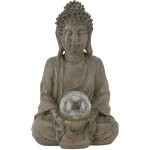 Tonysa statue de bouddha en r�sine, sculpture avec lampe, pour d�coration de jardin ext�rieur, ornement ...