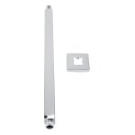 Tonysa support mural carr� en acier inoxydable pour pomme de douche de plafond de salle de bain (40 cm) ...