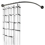 Tonysa - tringle  rideau de douche en forme de c, rail de douche en forme de c en inoxydable 80 - 100 ...