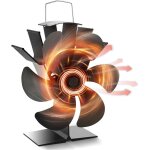 Tonysa ventilateur de po�le � bois double t�te 6 pales, mini ventilateur poele � granul�s sans �lectricit�, ...