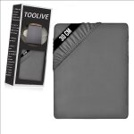 Toolive - bedding drap housse - gris, 160 x 200 cm - coupes de28 cm pour matelas épais - polyester microfibre ... Toolive - bedding drap housse - gris, 160 x 200 cm - coupes de28 cm pour matelas épais - polyester microfibre ...