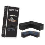 Housse de protection pour meubles de jardin en forme de v - impermable - en rotin - pour canap d'angle ...
