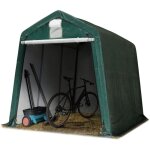 Toolport 2, 4 x 3, 6 m garage, abri de stockage, pe 450 n, tente garage vert fonc