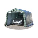 Toolport - 3, 3 x 4, 7 m garage, abri de stockage, pe 450 n, tente garage vert fonc