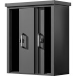 Gfp primeyard armoire de jardin en mtal 150x78x161 cm abris de jardin anthracite, plancher inclus
