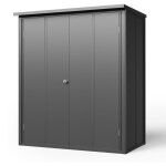 Gfp primeyard armoire de jardin en mtal 156x84x181 cm abris de jardin avec porte d'armoire anthracite, ...