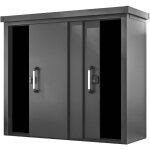 Toolport - gfp primeyard armoire de jardin en m�tal 210x78x191 cm abris de jardin anthracite, plancher ...