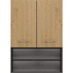 Topeshop - meuble pour lave - linge pola mini / dk anthracite artisan