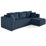 Topaze - canap d'angle dhoussable rversible 4 places en velours ctel