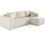 Topaze - canap d'angle dhoussable rversible 4 places en velours textur