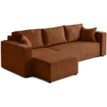 Bestmobilier - topaze - canap� d'angle r�versible - 4 places - convertible avec coffre - en tissu velours ...