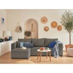 Bestmobilier - topaze - canap d'angle rversible - 4 places - convertible avec coffre - en velours ctel ...
