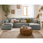 Bestmobilier - topaze - canap� panoramique en u - 7 places - convertible avec coffre - en tissu velours ...