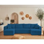 Bestmobilier - topaze - canapé panoramique en u - 7 places - convertible avec coffre - en velours côtelé ... Bestmobilier - topaze - canapé panoramique en u - 7 places - convertible avec coffre - en velours côtelé ...