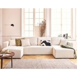 Bestmobilier - topaze - canap� panoramique en u 7 places convertible avec coffre en velours textur�