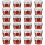 Torana - 24 pcs pots à confiture avec couvercles argentés verre 110 ml Torana - 24 pcs pots à confiture avec couvercles argentés verre 110 ml