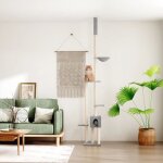 Torana - arbre  chat du sol au plafond gris clair 258, 5 - 284, 5 cm