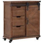 Torana - armoire de rangement bois de sapin massif 64x33, 5x75 cm marron