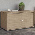 Torana - armoire de rangement beige 110x55x60, 5 cm rsine tresse