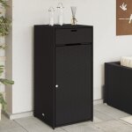 Torana - armoire de rangement de noir 55x55x111 cm rsine tresse