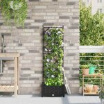 Torana - bac � fleurs avec treillis noir 40 x 40 x 125. 5 cm pp