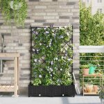 Torana - bac � fleurs avec treillis noir 80 x 40 x 125. 5 cm pp