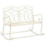 Banc de 104 cm fer blanc antique Banc de 104 cm fer blanc antique