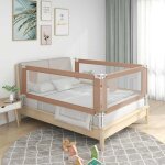 Torana - barri�re de s�curit� de lit d'enfant taupe 190x25 cm tissu