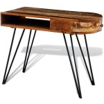 The living store bureau avec pieds en fer bois de rcupration solide - bureau en bois recycl - bureau ...