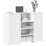 Torana - bureau de rception blanc 135x50x103, 5 cm bois d'ingnierie