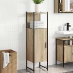 Torana - cabinet de salle de bain avec stockage beige 33 x 33 x 120, 5 cm