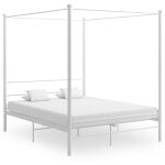 Torana - cadre de lit  baldaquin sans matelas blanc 160x200 cm mtal