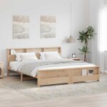 Torana - cadre de lit marron 180 x 200 cm bois massif en pin