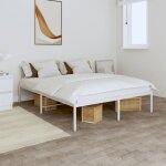 Cadre de lit mtal blanc 140x190 cm