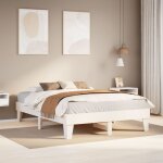 Torana - cadre de lit sans matelas blanc 140x190 cm bois de pin massif