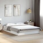 Torana - cadre de lit sans matelas blanc 140x200 cm bois d'ing�nierie