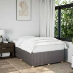 Torana - cadre de lit sans matelas taupe 120x190 cm tissu Torana - cadre de lit sans matelas taupe 120x190 cm tissu