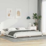 Torana - cadre de lit surélevé blanc 200 x 210 cm bois massif en pin Torana - cadre de lit surélevé blanc 200 x 210 cm bois massif en pin
