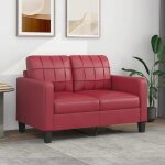 Torana - canap  2 places rouge bordeaux 120 cm similicuir