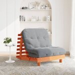 Torana - canap - lit futon avec matelas 80x206x11 cm bois massif de pin