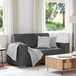 Torana - canap loveseat 160 cm avec coussin gris faux cuir