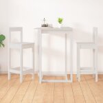 Torana - chaises de bar lot de 2 blanc 40x41, 5x112 cm bois de pin solide