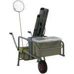 Torana - chariot de pêche vert avec roue acier enduit de poudre Torana - chariot de pêche vert avec roue acier enduit de poudre