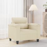 Torana - fauteuil crème 60 cm similicuir Torana - fauteuil crème 60 cm similicuir